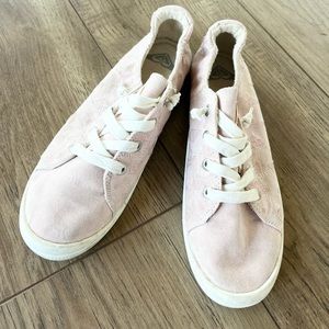 Roxy sneakers vegan pink suede women's 10